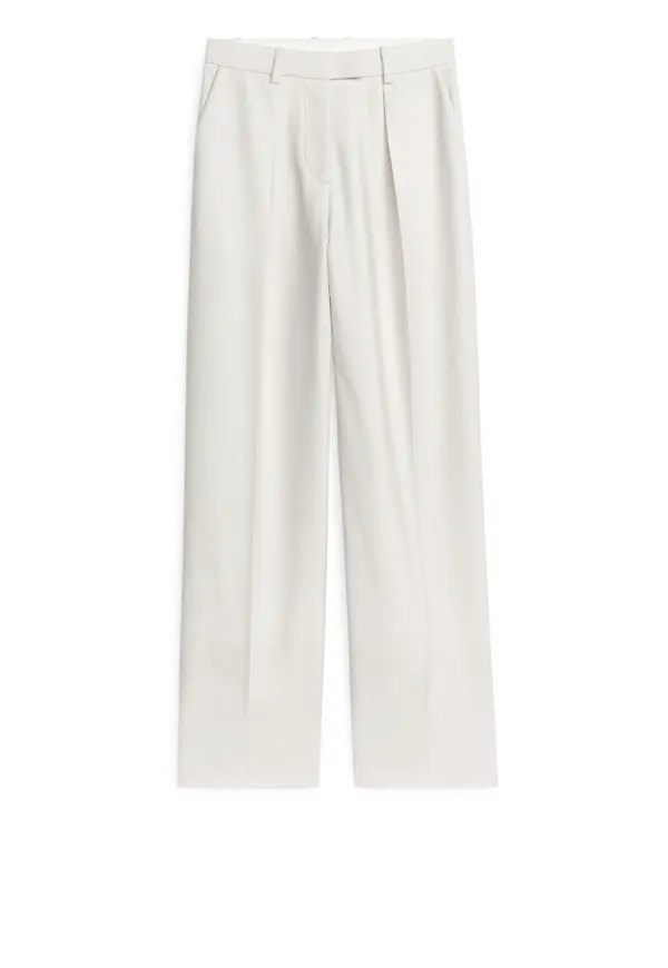 Wool Twill Trousers - White