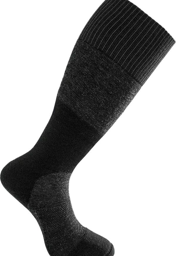 Woolpower Socks Skilled Knee High 400 Dark Grey/Black