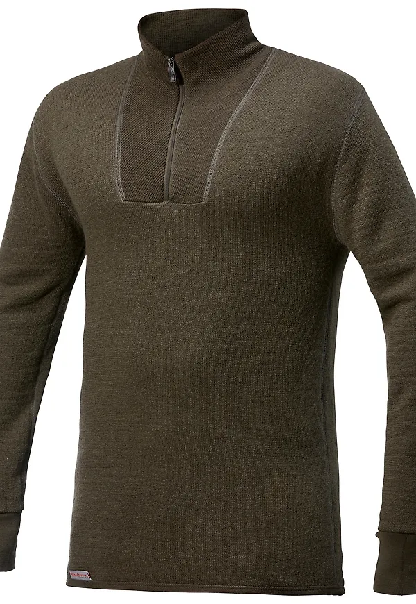 Woolpower Zip Turtleneck 200 Pine Green