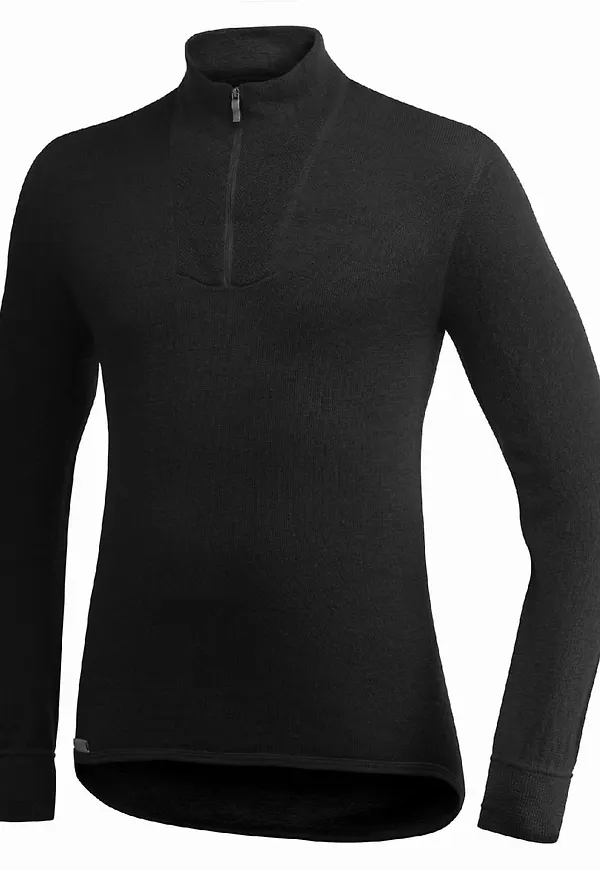 Woolpower Zip Turtleneck 400 Black