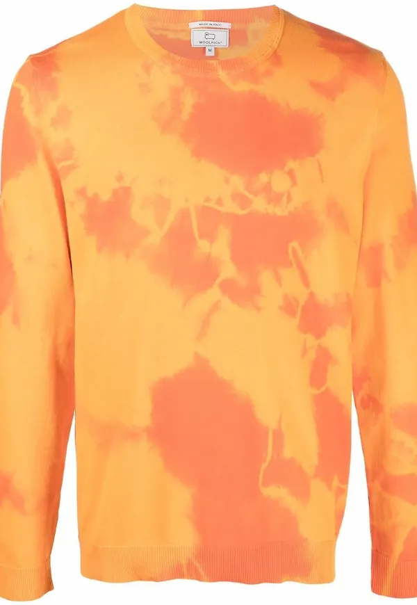 Woolrich batikmönstrad stickad tröja - Orange