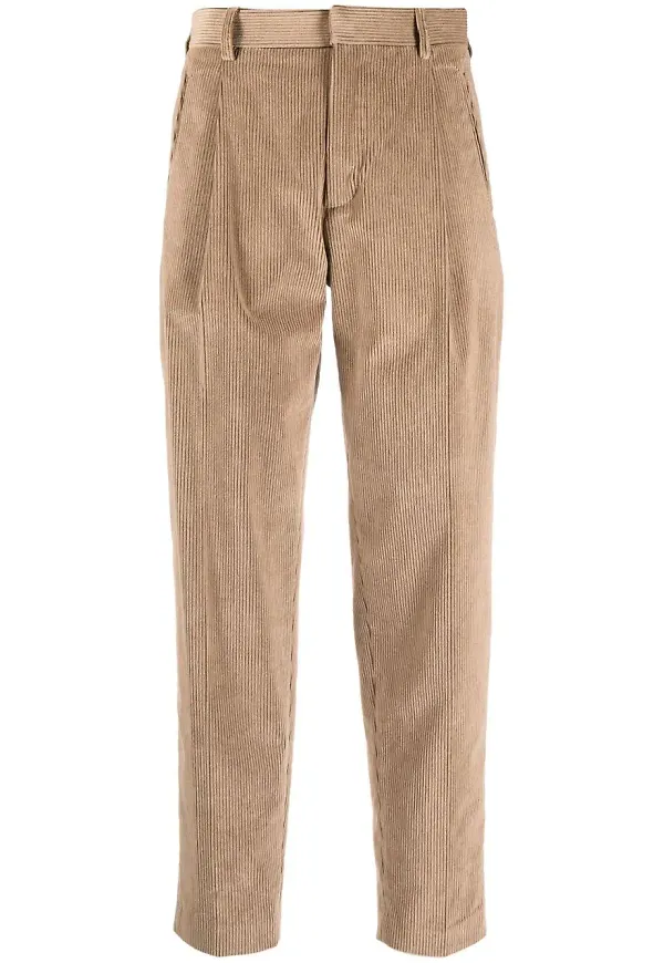Woolrich byxor med veckad detalj - Brun