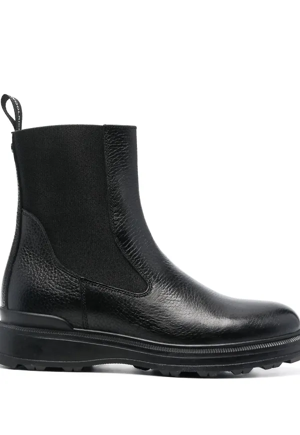 Woolrich Chelsea-boots i läder - Svart