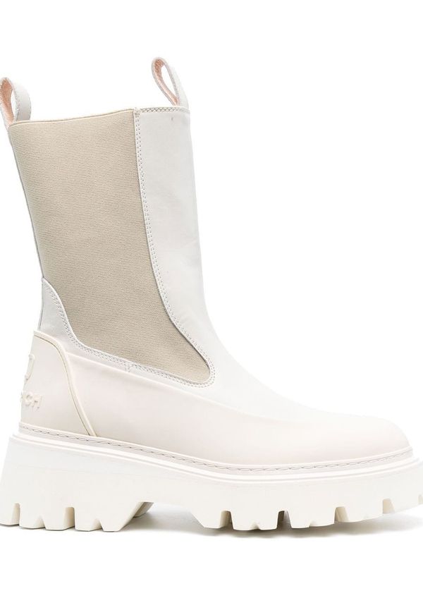 Woolrich Chelsea-boots med präglad logotyp - Vit