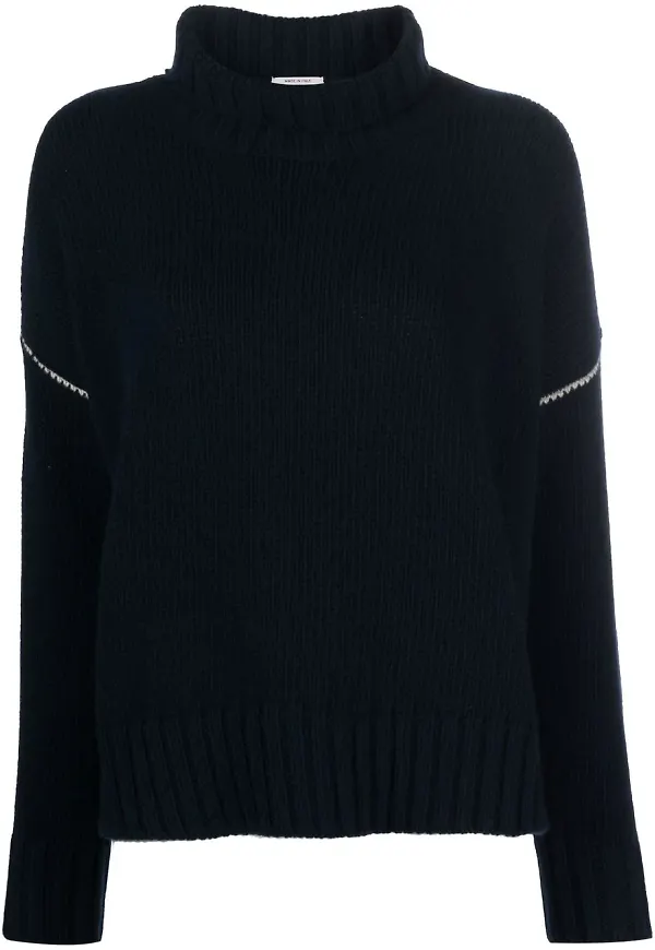 Woolrich Cozy tröja med rullkrage - Blå