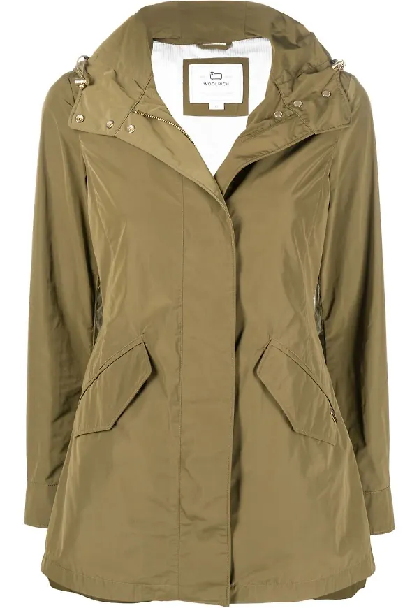 Woolrich figursydd jacka med huva - Grön