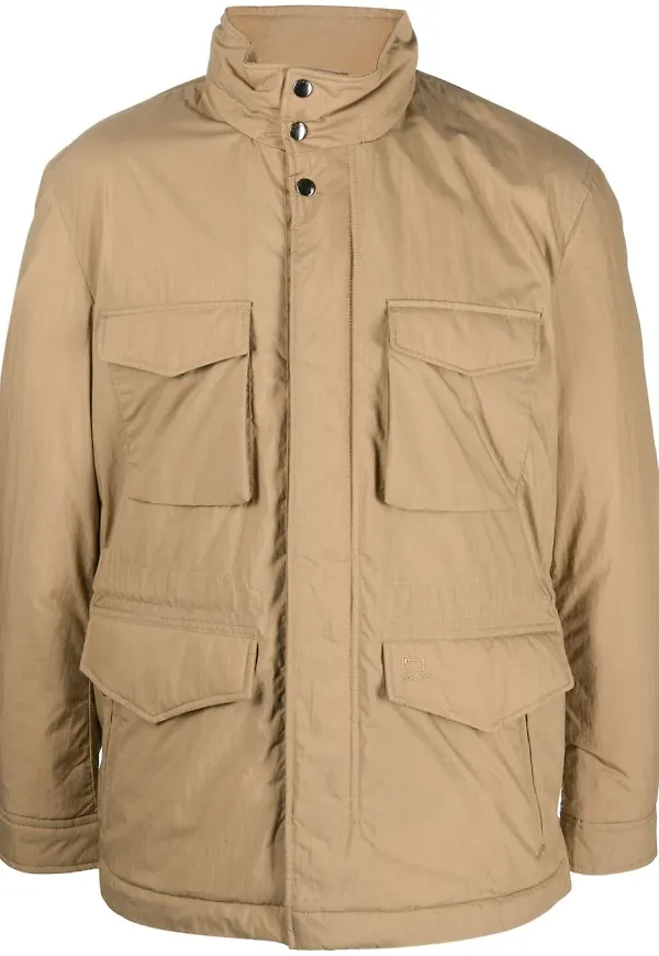 Woolrich fältjacka med huva - Brun