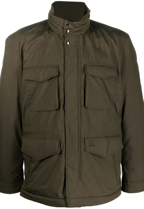Woolrich fältjacka med huva - Grön