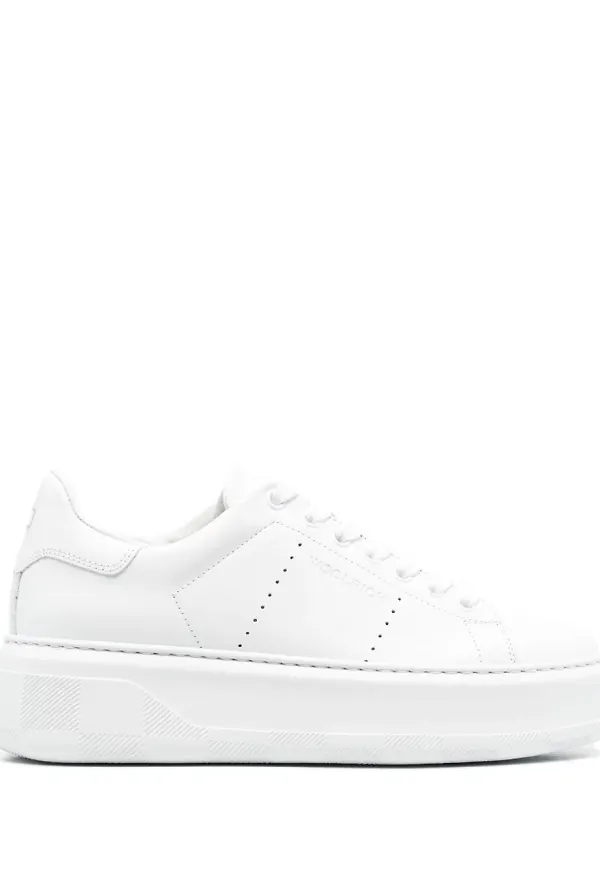 Woolrich grova perforerade sneakers - Vit
