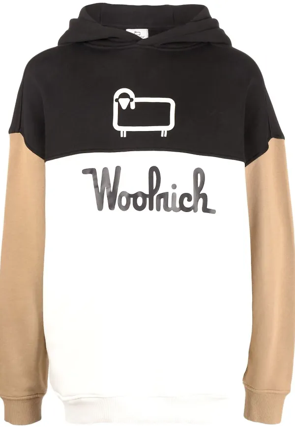 Woolrich hoodie med färgblock - Vit