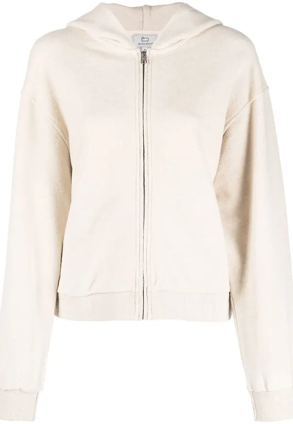 Woolrich huvtröja med dragkedja - Neutral