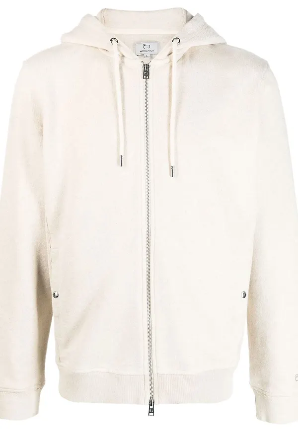Woolrich huvtröja med dragkedja - Neutral