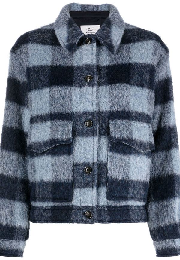 Woolrich jacka med fransdetalj - Blå