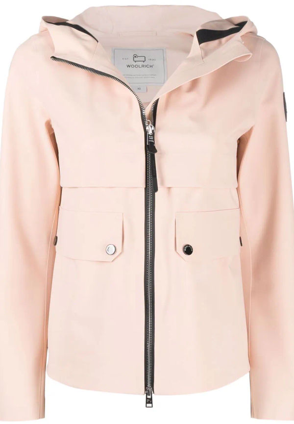 Woolrich jacka med logotypmärke - Rosa