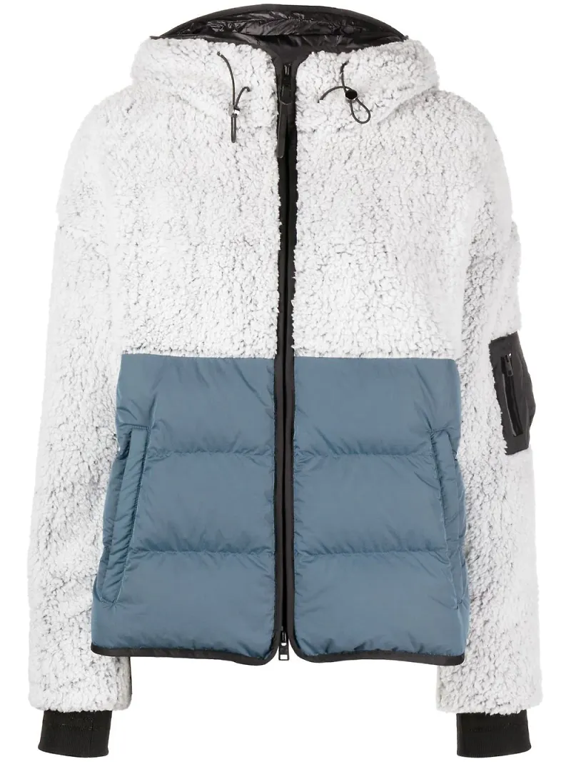 Woolrich jeansjacka med fleecepanel - Grå