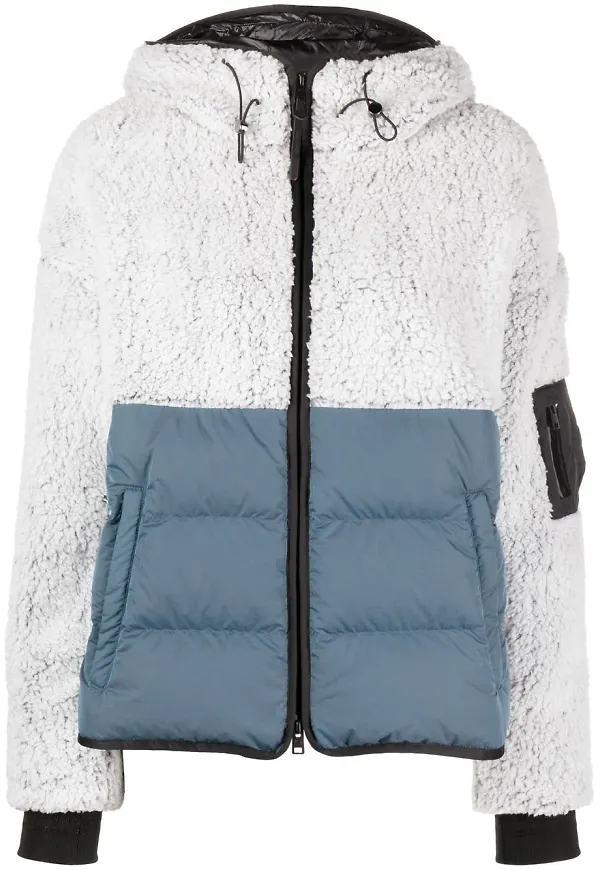 Woolrich jeansjacka med fleecepanel - Grå