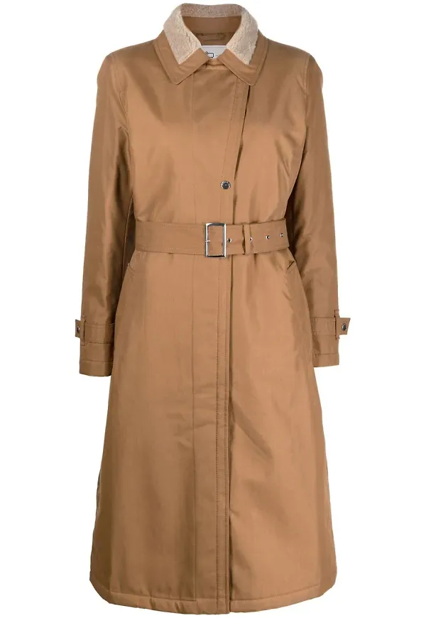 Woolrich kappa med bälte - Brun