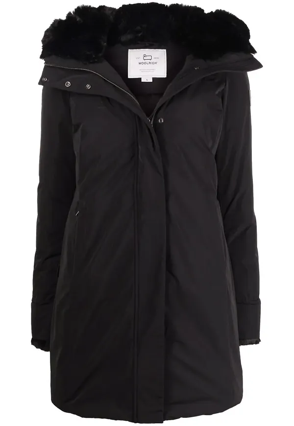 Woolrich kappa med huva - Svart