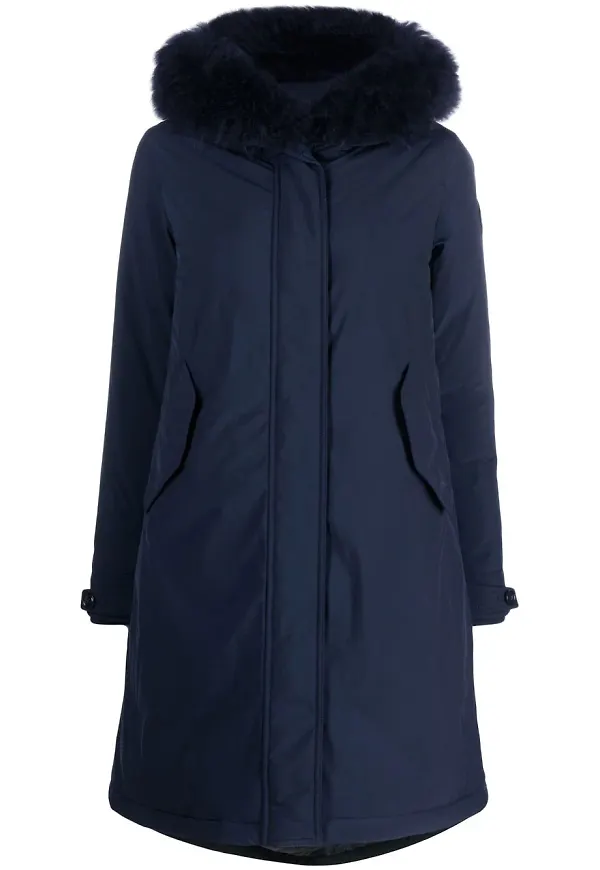 Woolrich Keystone parkas med huva - Blå