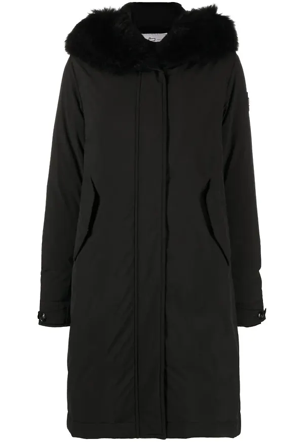 Woolrich Keystone parkas med huva - Svart