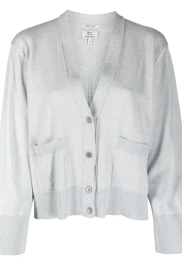 Woolrich kofta med knäppning - Grå