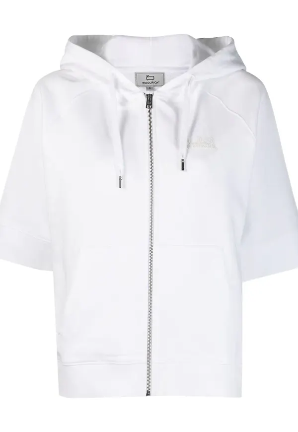 Woolrich kortärmad hoodie - Vit