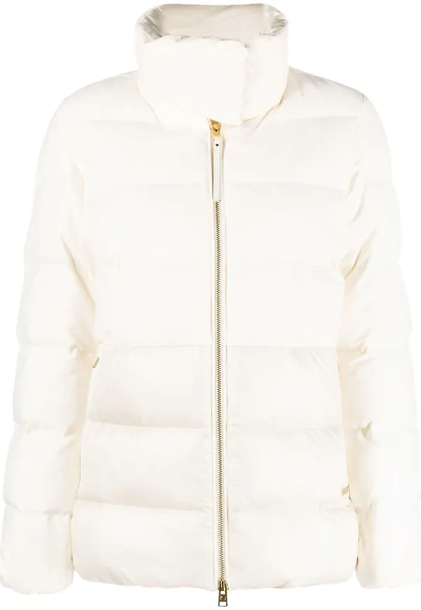 Woolrich Luxe puffjacka med dragkedja - Neutral