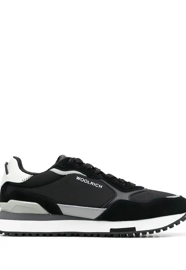 Woolrich låga sneakers med mocka-panel - Svart