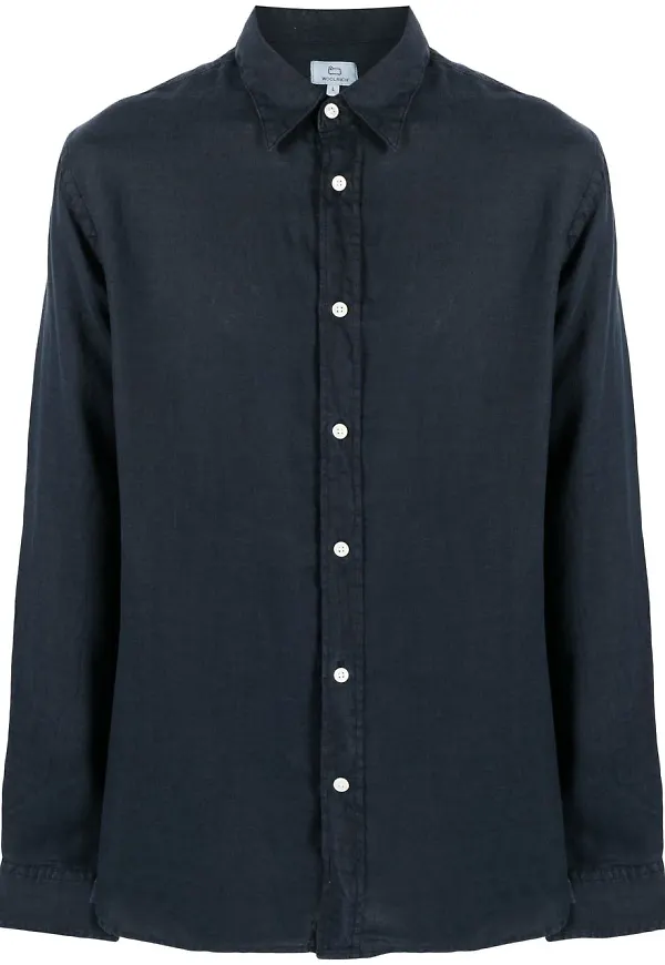 Woolrich långärmad linneskjorta - Blå