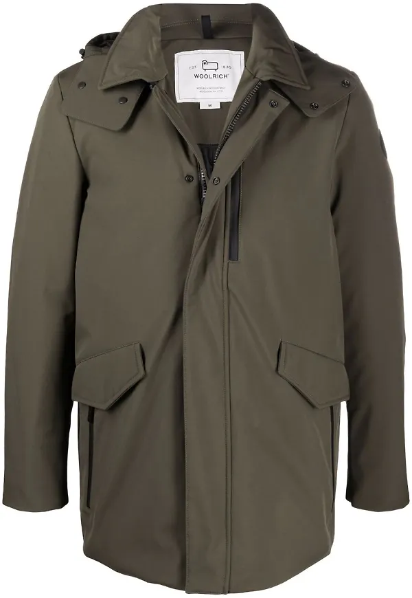 Woolrich midikappa med huva - Grön