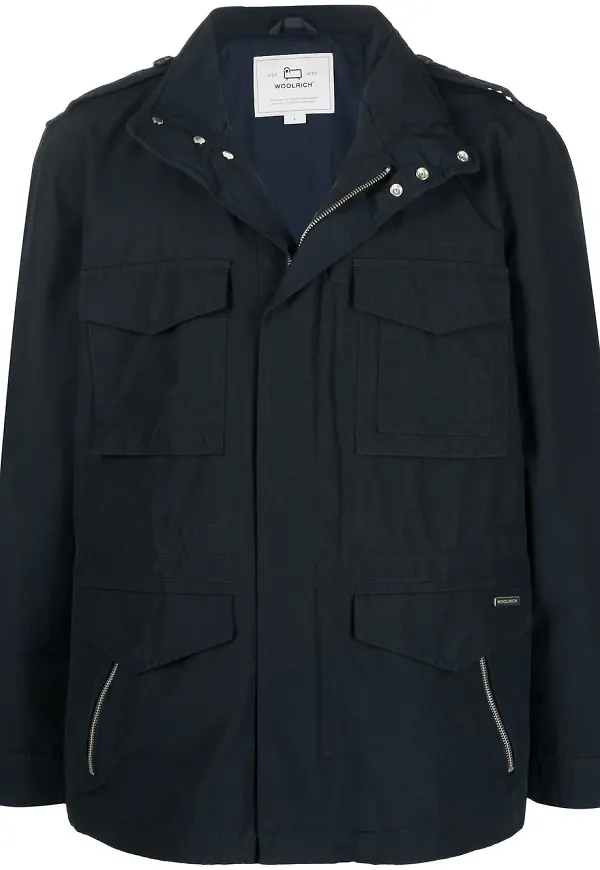 Woolrich militärjacka med fickor - Blå