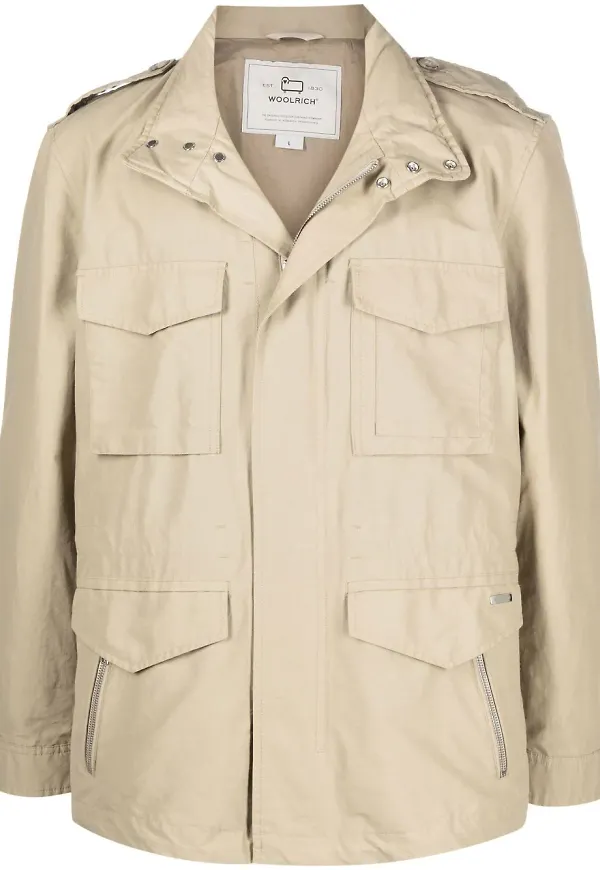 Woolrich militärjacka med fickor - Neutral
