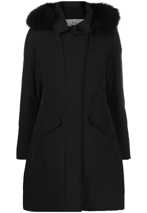 Woolrich Modern Vail parkas med huva - Svart