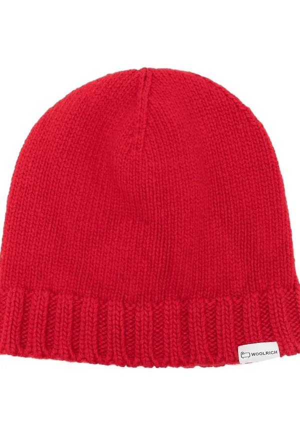 Woolrich mössa i jungfruull - Röd