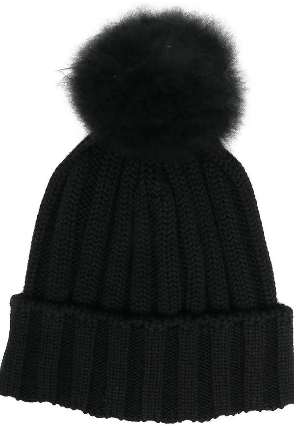 Woolrich mössa i jungfruull - Svart