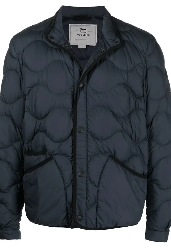 Woolrich Nara puffjacka med kontrastkant - Blå