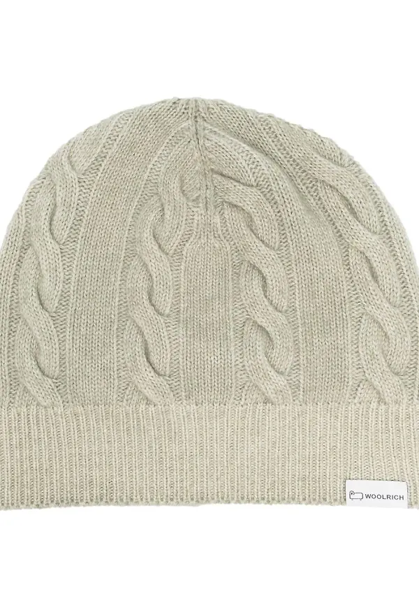 Woolrich Nativa kabelstickad mössa - Grön