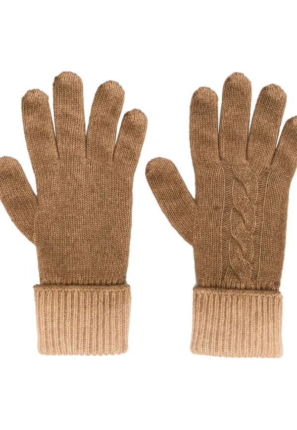 Woolrich Nativa kabelstickade handskar - Brun