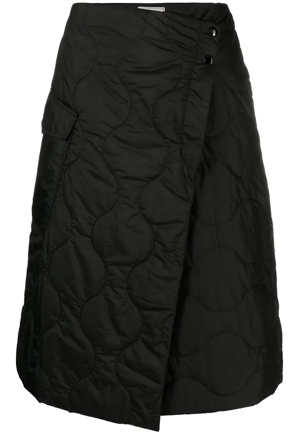 Woolrich omlottkjol med quiltad finish - Svart