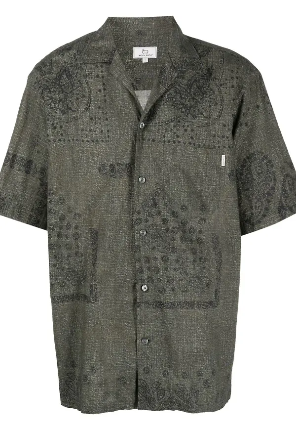 Woolrich paisleymönstrad skjorta - Grön