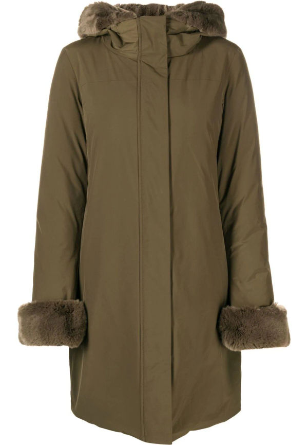 Woolrich parkas med huva - Grön