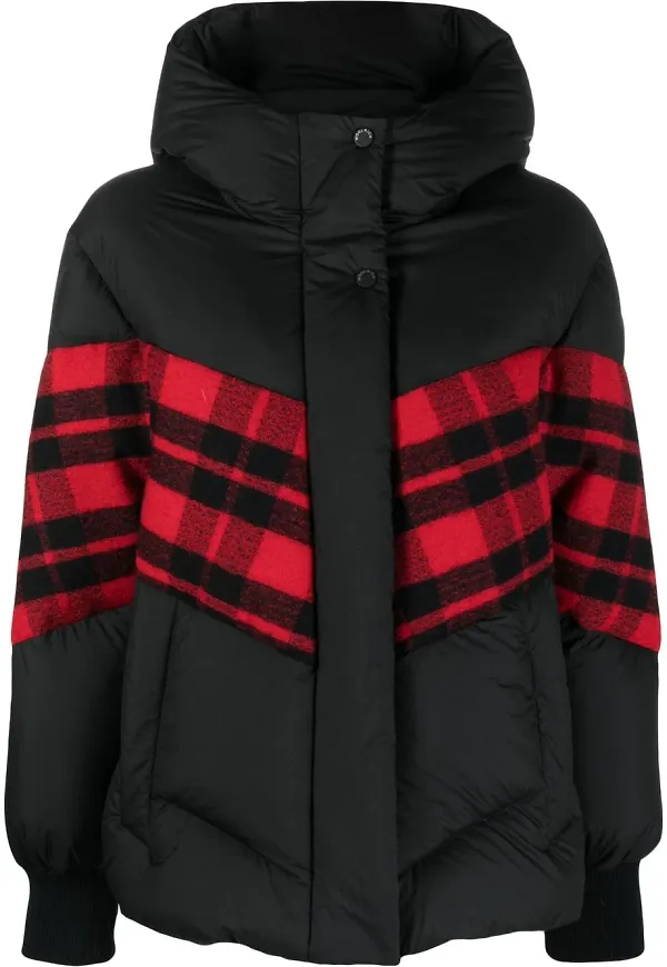 Woolrich Plunket rutig jacka - Svart