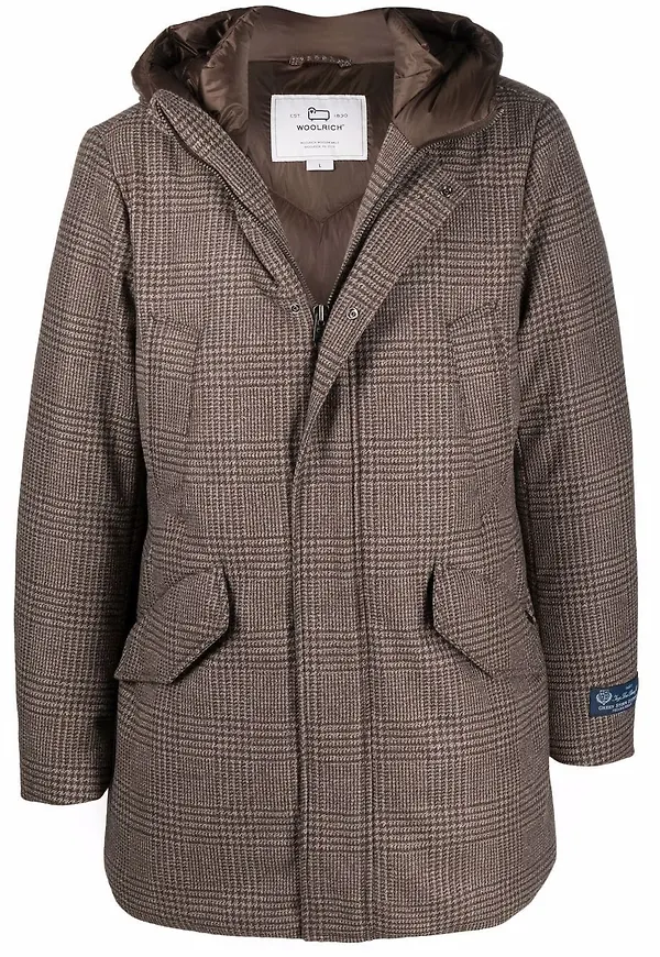 Woolrich Polar rutig parkas - Brun