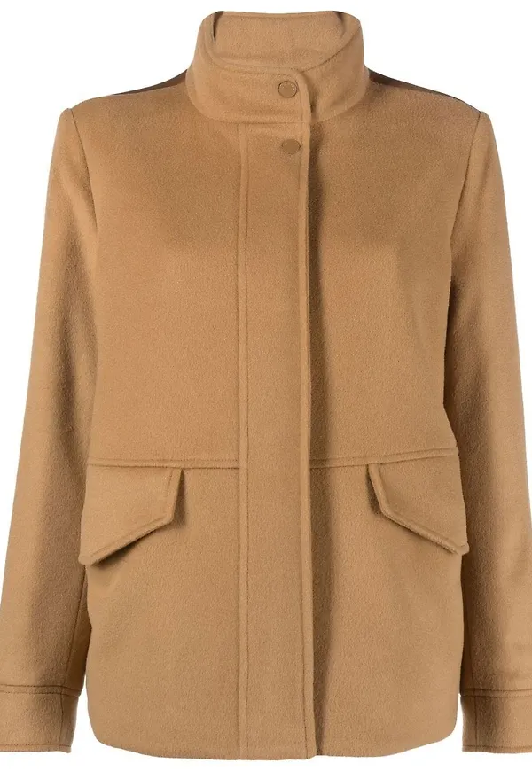 Woolrich puffjacka med hög krage - Brun