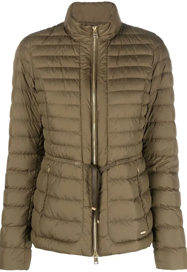 Woolrich puffjacka med knytning - Grön