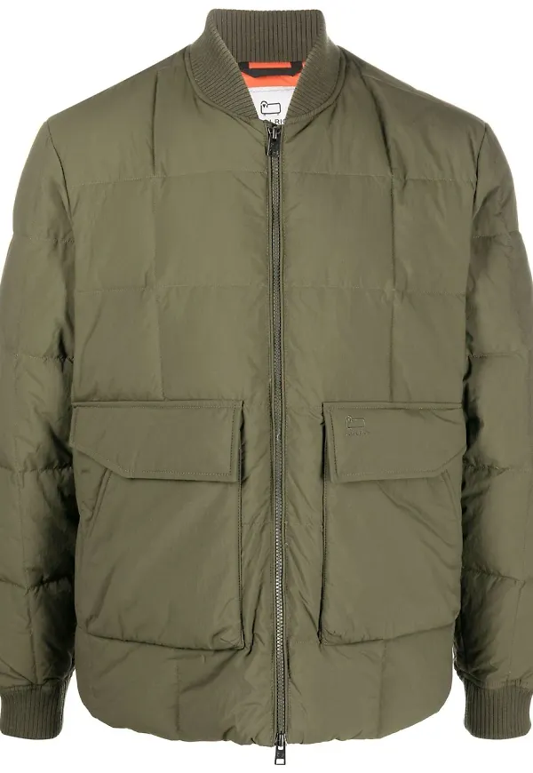 Woolrich quiltad dunjacka - Grön