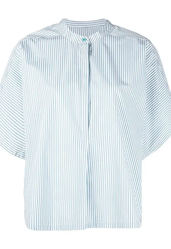 Woolrich randig poplinblus - Vit