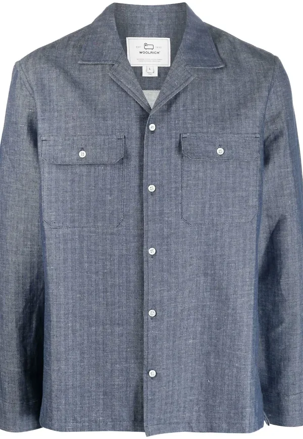 Woolrich randig överskjorta - Blå