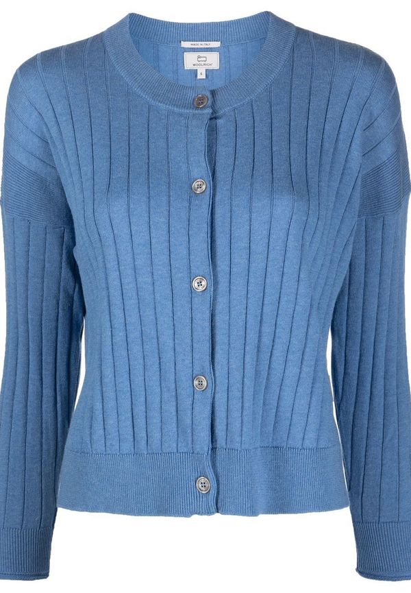 Woolrich ribbad kofta - Blå