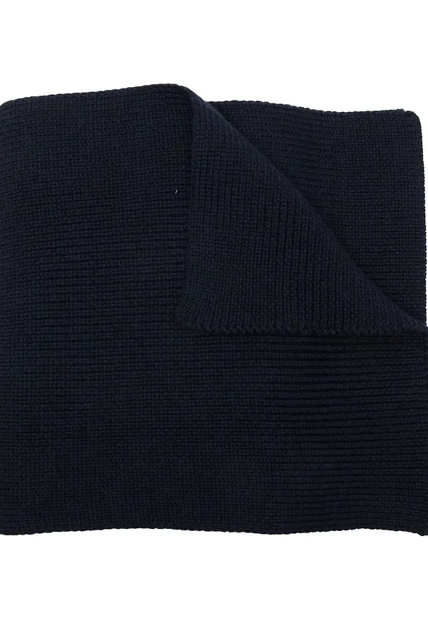 Woolrich ribbstickad halsduk - Blå